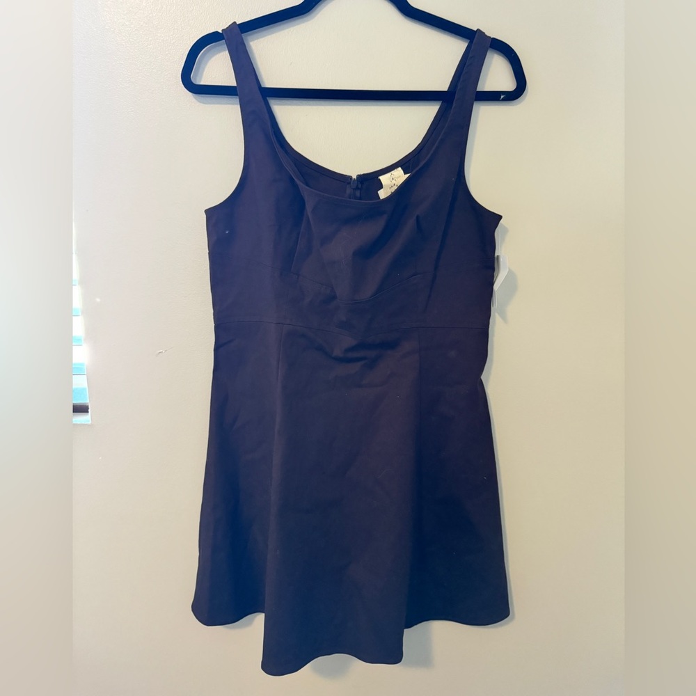Free People Brown Cotton Mini Tank Dress